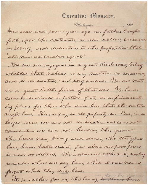Abraham Lincoln's Gettysburg Address