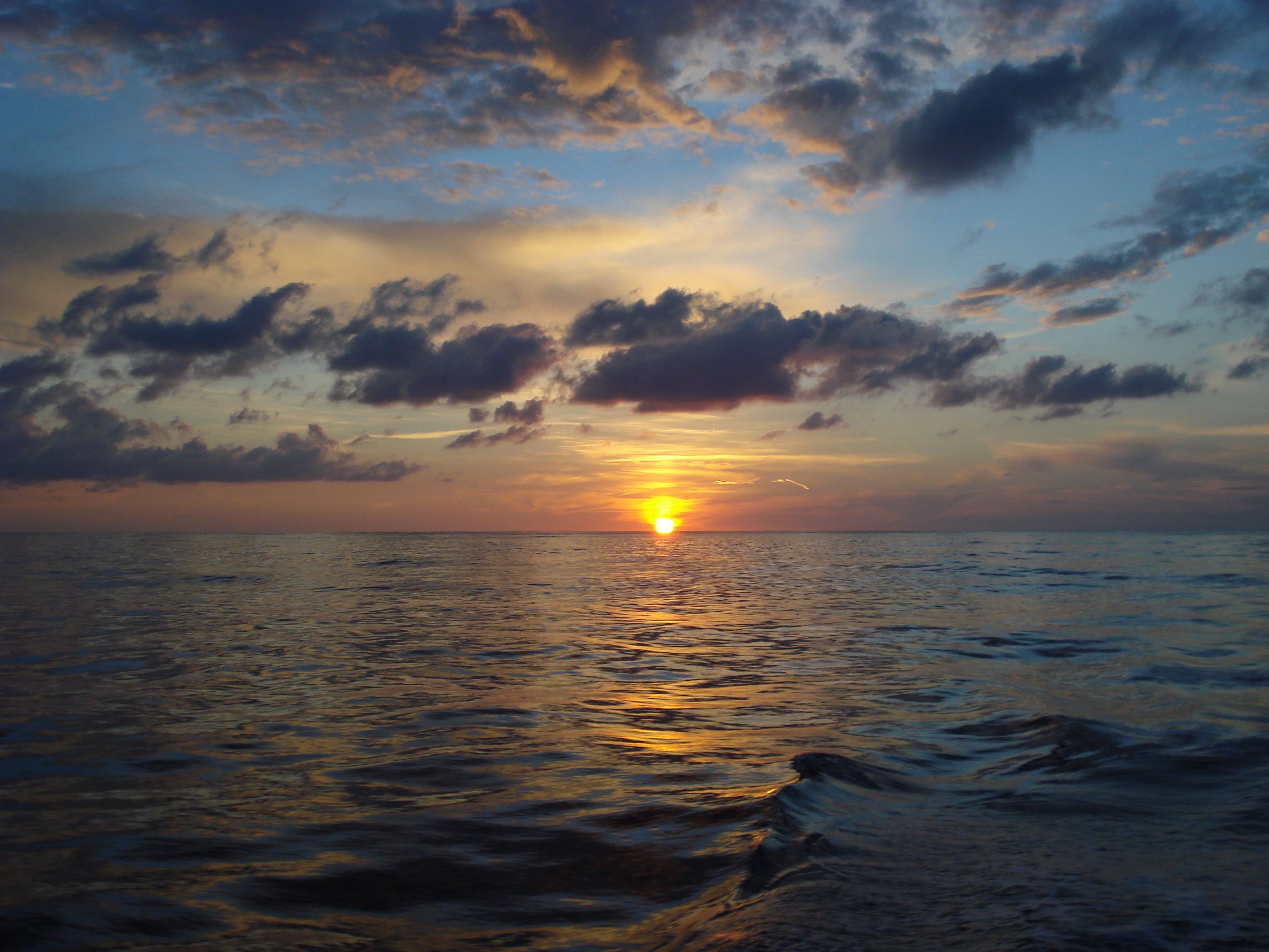 Sunset aboard the sailboat Sonny, November (Photo: Margie Smith Holt)